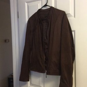 Brown bomber jacket